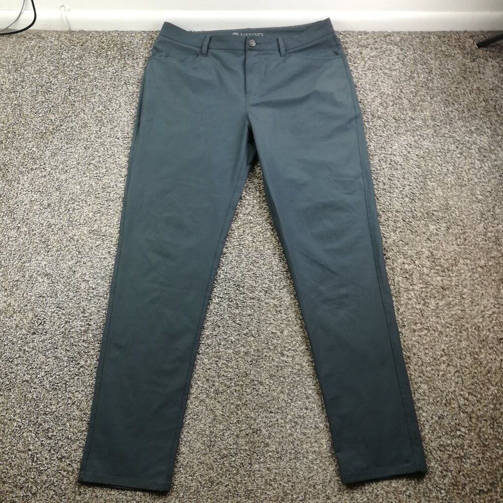 Vuori Meta Chino Pants Mens 35x32 Slim Fit Charcoal Gray V430